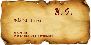 Mód Imre névjegykártya