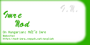 imre mod business card